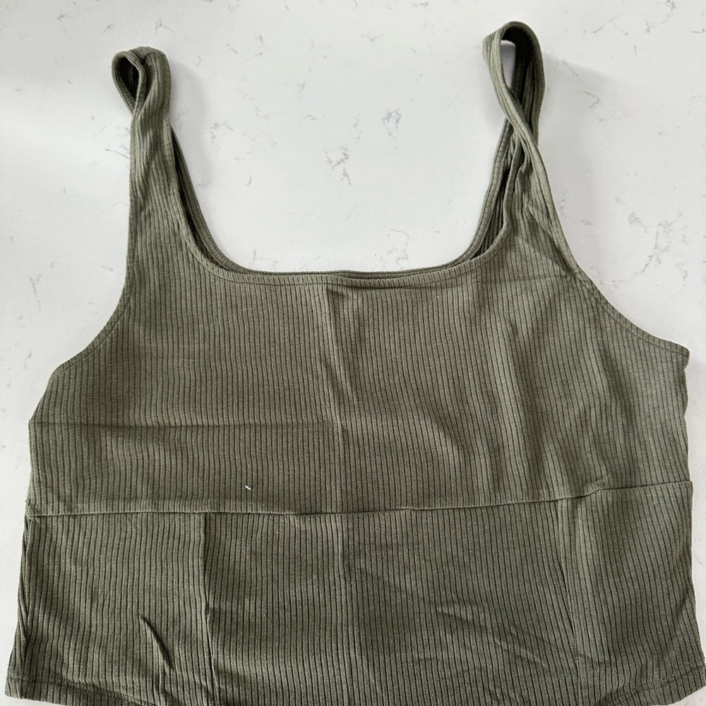 American Eagle Outfitters Sage Ribbed Camisole